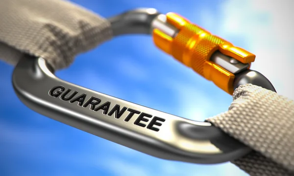 Guarantee on Chrome Carabine with White Ropes. — Stock Photo, Image