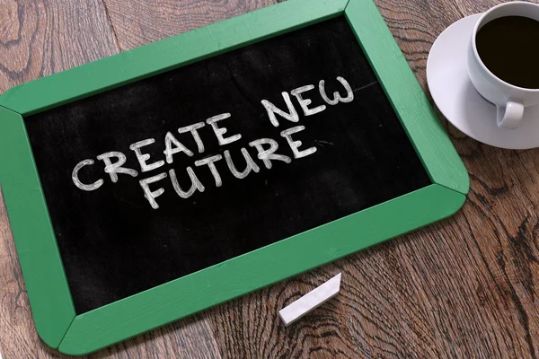 Create New Future - Chalkboard with Hand Drawn Text. — Stock Photo, Image