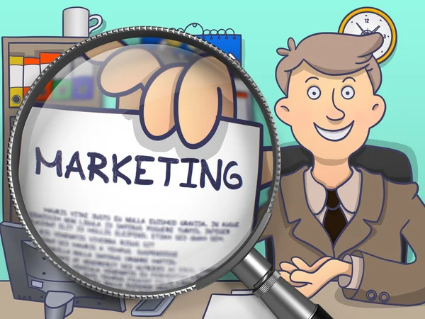 Marketing through Lens. Doodle Style. — Stock Photo, Image