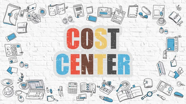 Cost Center in Multicolor. Doodle Design. — Stock fotografie