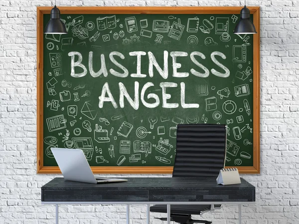 Business Angel - Dessiné à la main sur le tableau vert . — Photo