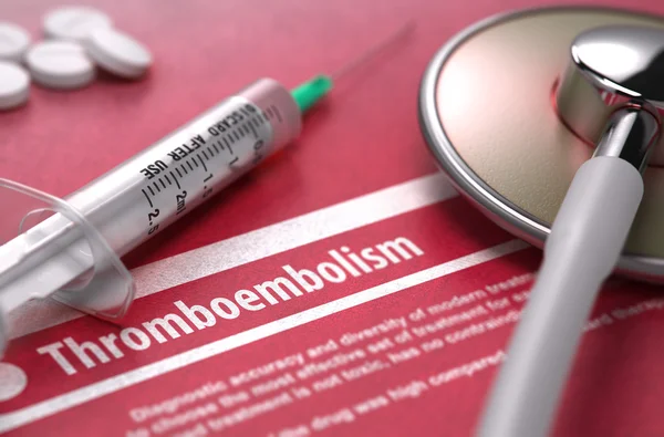 Thromboembolism. Medical Concept on Red Background. — ストック写真