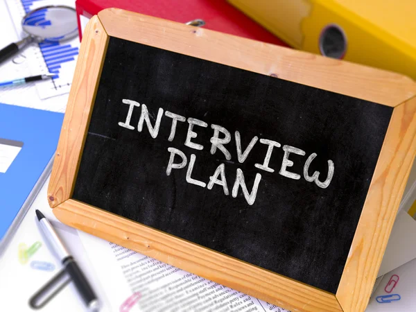 Interview Plan Concept Hand Drawn on Chalkboard. — Stockfoto