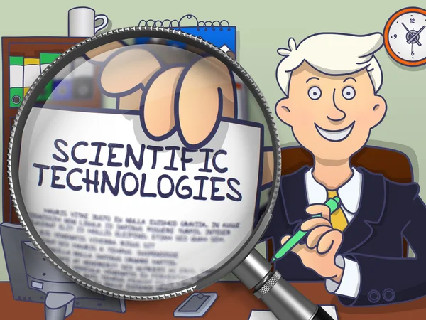 Scientific Technologies through Lens. Doodle Style. — Stock fotografie