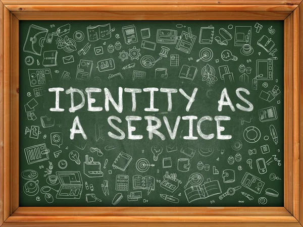 Identity as a Service - Hand Drawn on Green Chalkboard. — Stockfoto