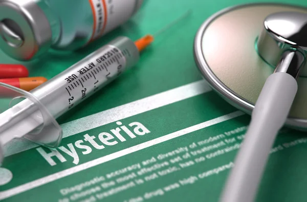 Diagnosis - Hysteria. Medical Concept. — Stok fotoğraf