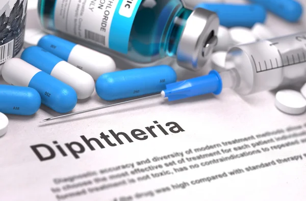 Diagnose - Diphtherie. medizinisches Konzept. — Stockfoto