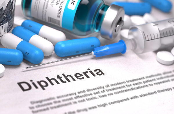 Diagnosis - Diphtheria. Medical Concept.