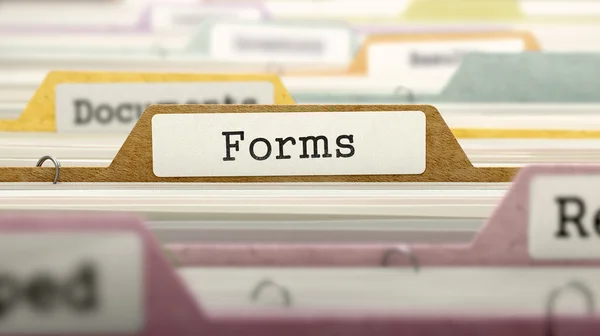 Forms on Business Folder in Catalog. — Stockfoto