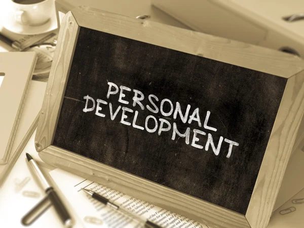 Handwritten Personal Development on a Chalkboard. — Stockfoto