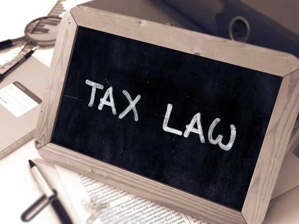 Tax Law Concept Hand Drawn on Chalkboard. — Stock Photo, Image