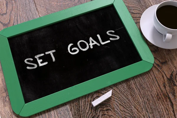 Hand Drawn Set Goals Concept on Chalkboard. — Stock Photo, Image