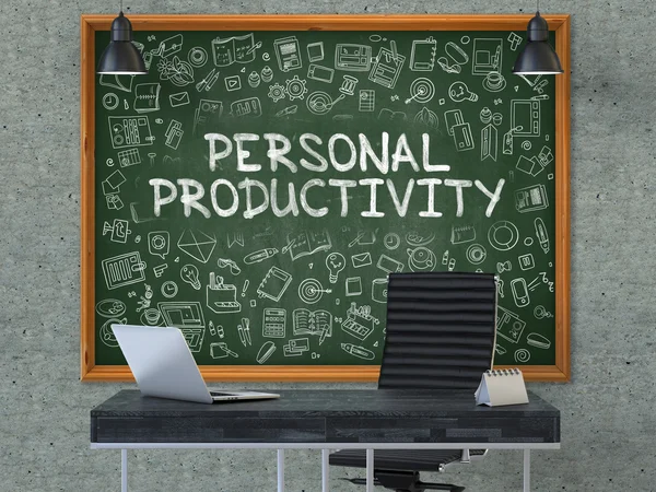 Personal Productivity on Chalkboard in the Office. — Stock fotografie