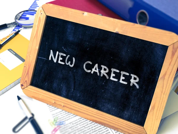 New Career - Chalkboard with Hand Drawn Text. — Stock Photo, Image