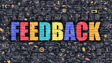 Feedback Concept with Doodle Design Icons.