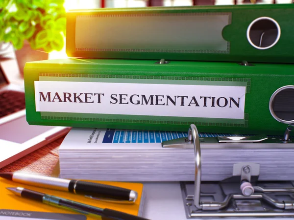 Market Segmentation on Green Office Folder. Toned Image. — Φωτογραφία Αρχείου