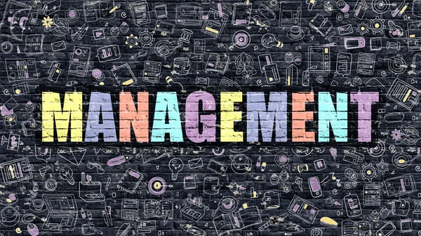 Management in Multicolor. Doodle Design. — 图库照片