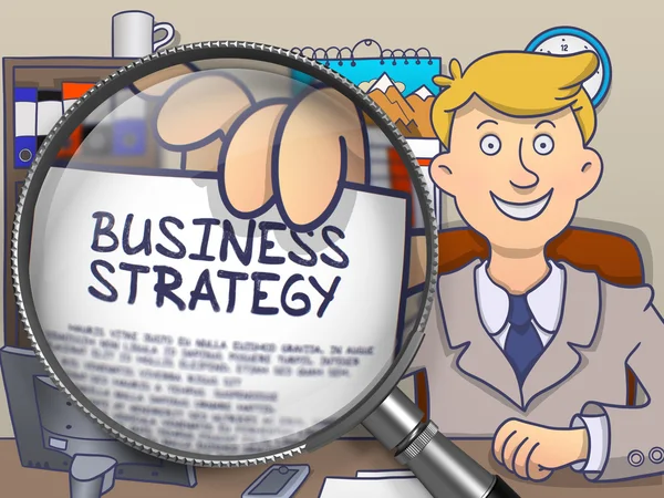 Business Strategy through Lens. Doodle Style. — Stock fotografie