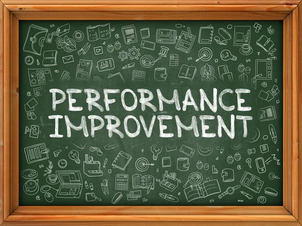 Performance Improvement - Hand Drawn on Green Chalkboard. — Stock fotografie