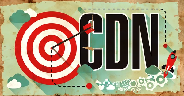 CDN on Poster in Grunge Design. — Stock Fotó