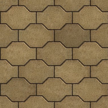 Sand Color with Scuffed Wavy Paving Slabs. clipart