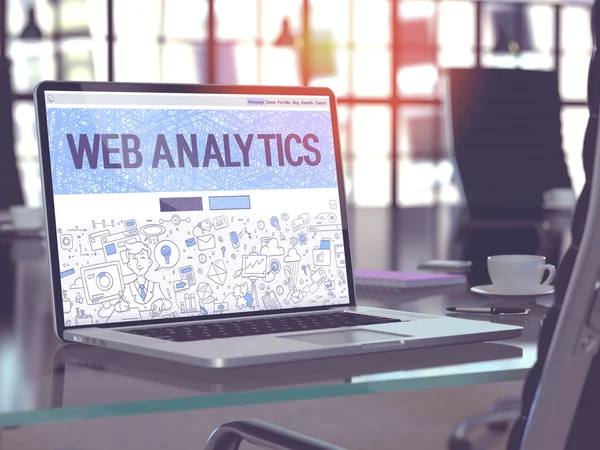 Web Analytics - Concept on Laptop Screen. — Stock Photo, Image