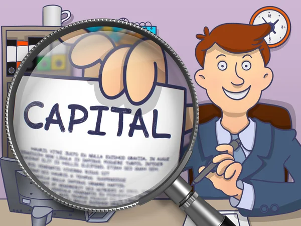 Capital a través de Lens. Estilo Doodle . — Foto de Stock