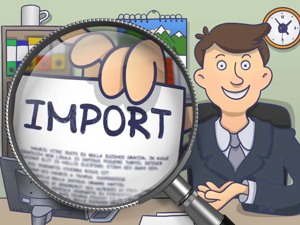 Import through Magnifier. Doodle Design. — Stock Photo, Image