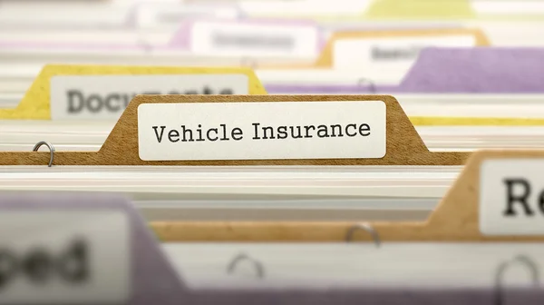 Vehicle Insurance - Folder Name in Directory. — Stock Photo, Image