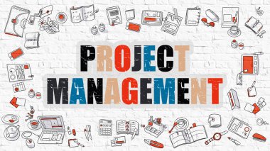 Multicolor Proje Yönetimi. Doodle Tasarım.