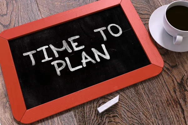 Tijd om te plannen concept hand getrokken op schoolbord. — Stockfoto