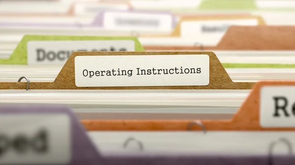 Operating Instructions Concept. Folders in Catalog. — Stockfoto