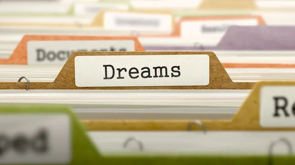 Dreams Concept on Folder Register. — Φωτογραφία Αρχείου