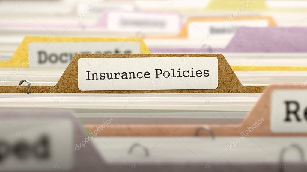 Insurance Policies Concept on File Label.