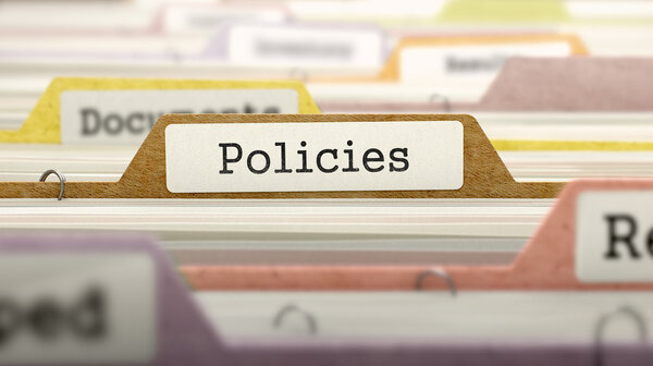 Policies Concept on File Label.