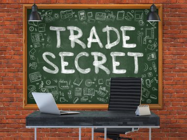 Trade Secret - El Yeşil Chalkboard çizilmiş.