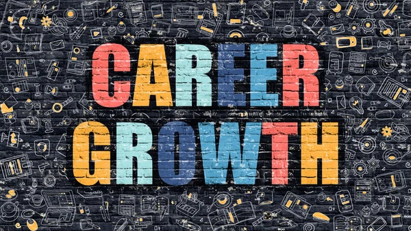 Career Growth in Multicolor. Doodle Design. — Stock Photo, Image