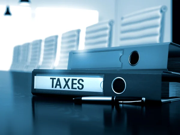 Impôts sur les dossiers. Image tonique . — Photo