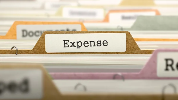 Expense Concept on File Label. — Stock Photo, Image