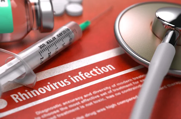 Rhinovirus infection - Printed Diagnosis. Medical Concept. — Stock Photo, Image