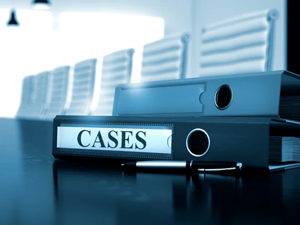 Cases on Binder. Blurred Image. — Stock Photo, Image