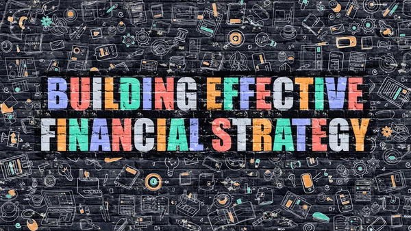 Construire une stratégie financière efficace en multicolore . — Photo