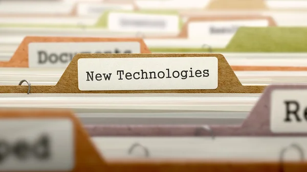 Nowa koncepcja technologii w rejestrze folderów. — Zdjęcie stockowe