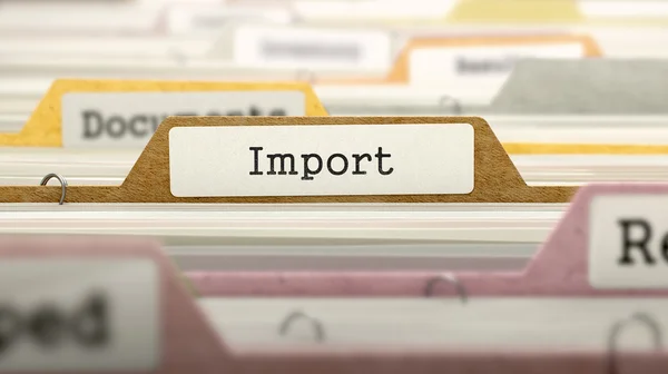 Import koncept för mappregister. — Stockfoto