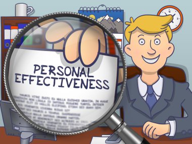 Personal Effectiveness through Lens. Doodle Concept. clipart