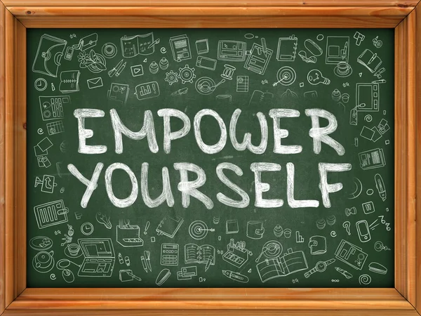 Empower Yourself - Hand Drawn on Green Chalkboard. — Zdjęcie stockowe