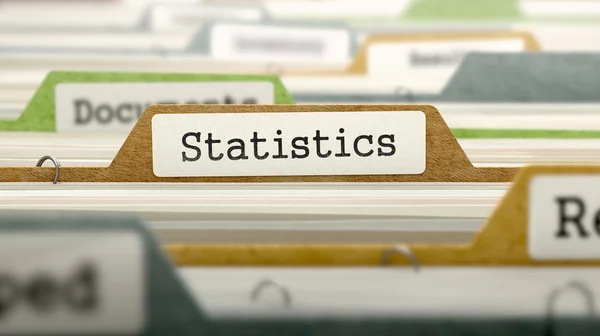 Concetto di statistica sull'etichetta del file . — Foto Stock