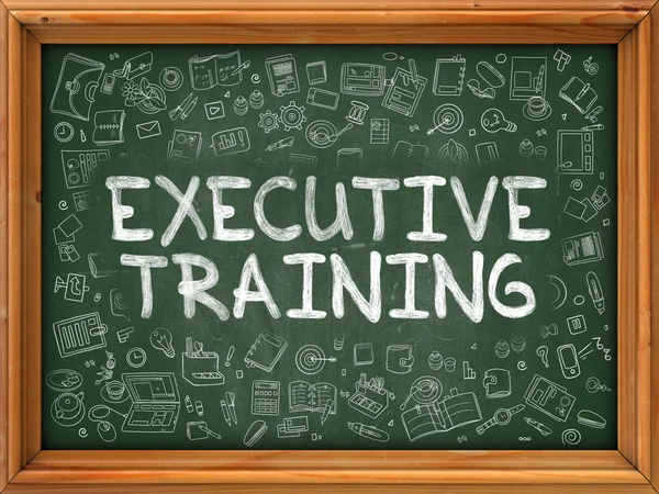 Treinamento Executivo - mão desenhada em Green Chalkboard . — Fotografia de Stock