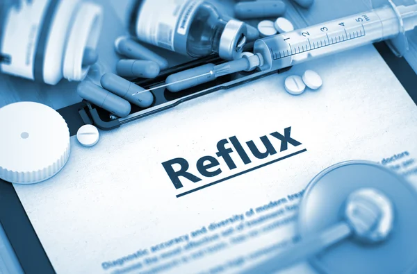 Refluxdiagnose. Medizinkonzept. 3D-Darstellung. — Stockfoto