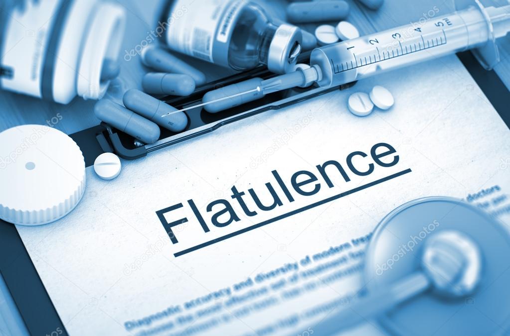 Flatulence Diagnosis. Medical Concept.